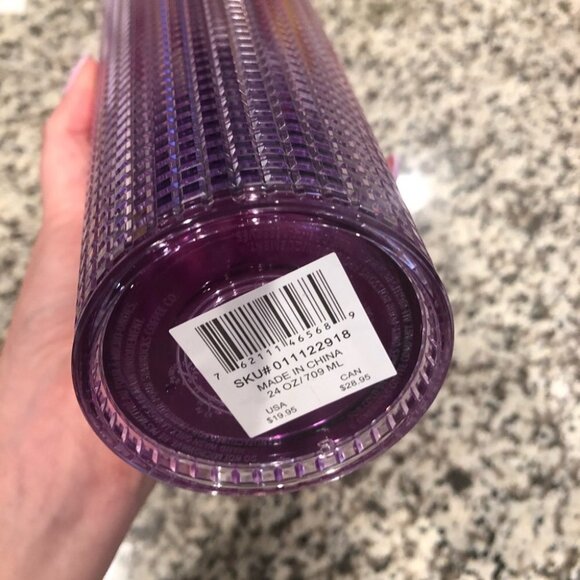 Starbucks 2021 Pink Purple Grid Cold Tumbler Venti - Picture 7 of 7